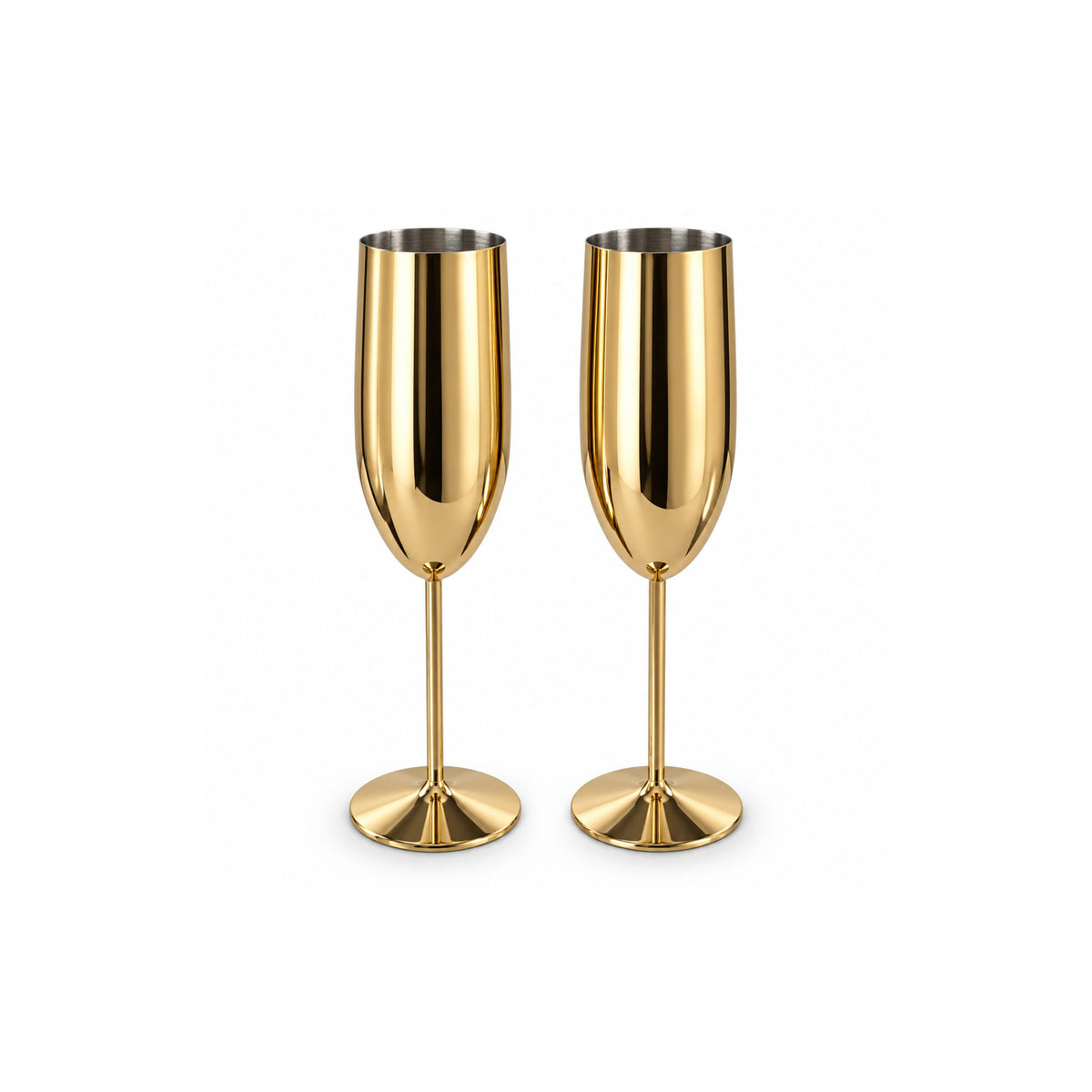 Private Pour | Gold Champagne Flutes